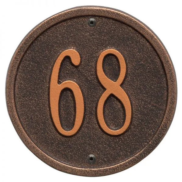 Whitehall 1034 Arch Marker Estate Lawn Address Plaque in Oil Rubbed Bronze