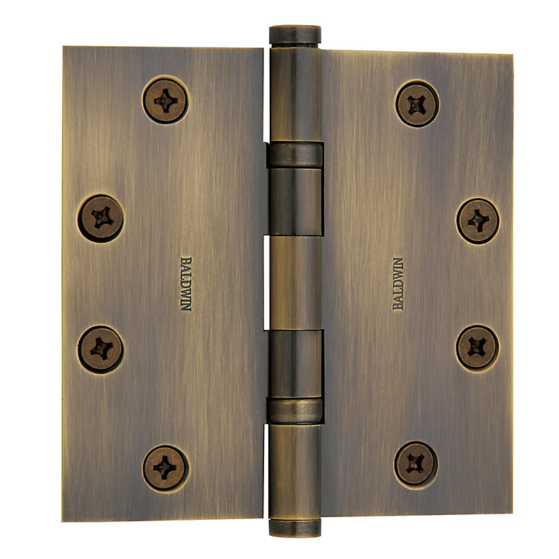Baldwin 1046 Door Hinge - Satin Brass with Black