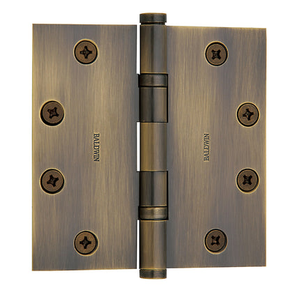 Baldwin 1046 Door Hinge - Satin Brass with Black