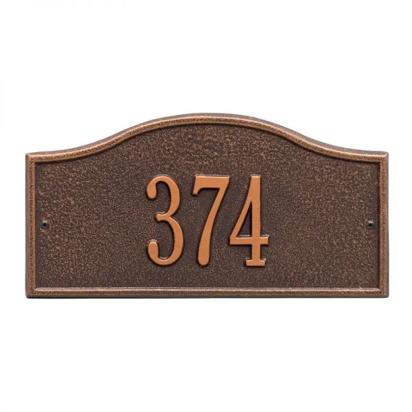 Whitehall 1052 Arch Marker Estate Lawn Address Plaque in Antique Copper