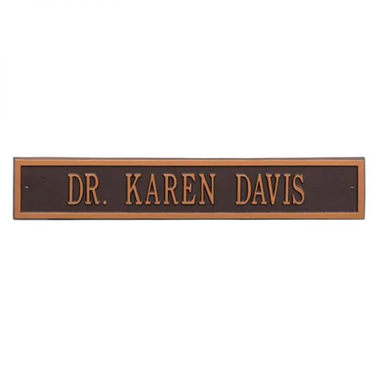 Whitehall 1072 Arch Marker Estate Wall Address Plaque in Antique Copper