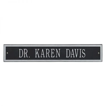Whitehall 1072 Arch Marker Estate Wall Address Plaque in Black and Silver