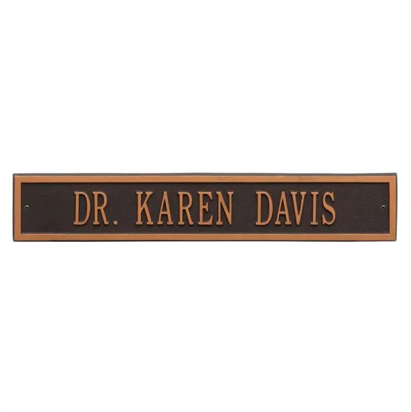 Whitehall 1072 Arch Marker Estate Wall Address Plaque in Oil Rubbed Bronze