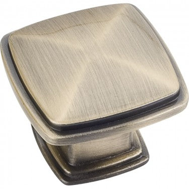  Hardware Resources Milan 1 Cabinet Knob in Brushed Antique Brass