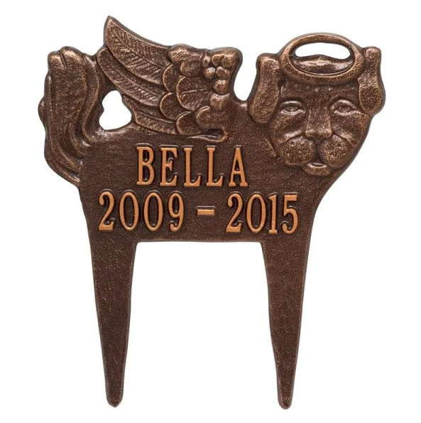 Whitehall 1011 Standard Lawn Pet Memorial in Antique Copper