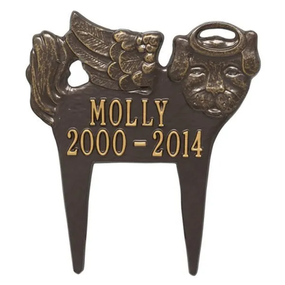 Whitehall 1011 Standard Lawn Pet Memorial in Bronze and Gold