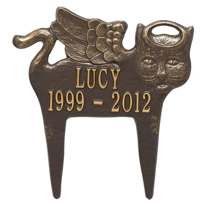 Whitehall 1100 Standard Lawn Pet Memorial in Bronze and Gold