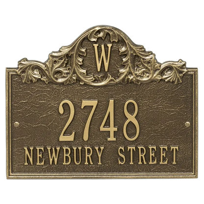 Whitehall Acanthus Monogram Standard Wall Three Line