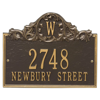 Whitehall Acanthus Monogram Standard Wall Three Line