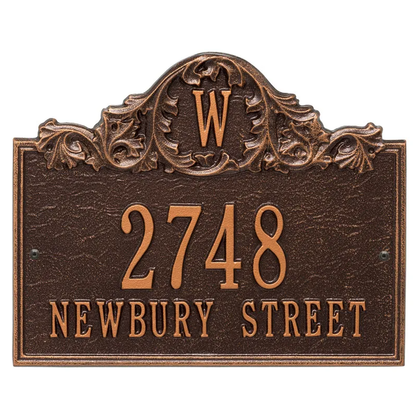 Whitehall 1104 Arch Marker Estate Lawn Address Plaque in Antique Copper