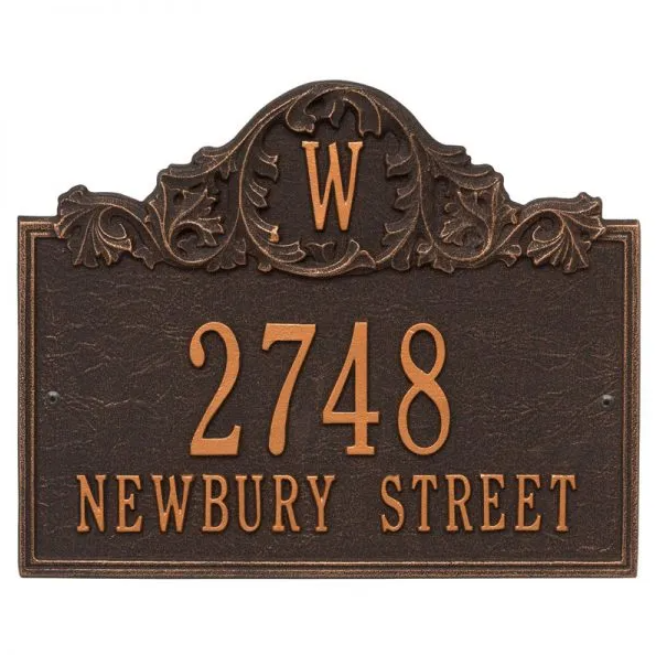 Whitehall 1104 Arch Marker Estate Lawn Address Plaque in Oil Rubbed Bronze