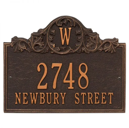 Whitehall 1104 Arch Marker Estate Lawn Address Plaque in Oil Rubbed Bronze
