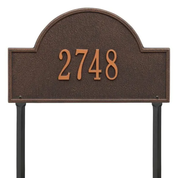 Whitehall 1105 Arch Marker Estate Lawn Address Plaque in Oil Rubbed Bronze