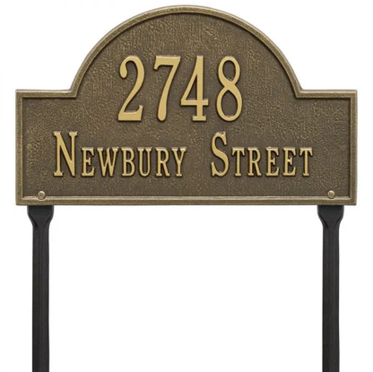 Whitehall Arch Marker Standard Lawn - Two Line