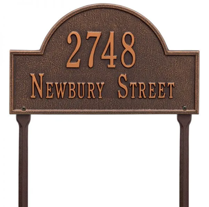 Whitehall Arch Marker Standard Lawn - Two Line