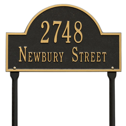 Whitehall Arch Marker Standard Lawn - Two Line