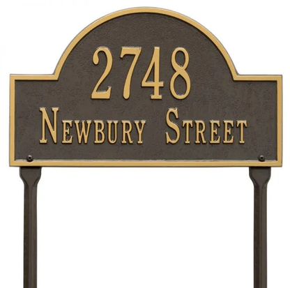Whitehall Arch Marker Standard Lawn - Two Line