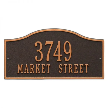 Whitehall 1119 Arch Marker Estate Lawn Address Plaque in Oil Rubbed Bronze
