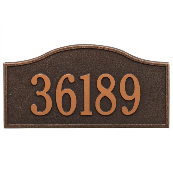 Whitehall 1119 Arch Marker Estate Lawn Address Plaque in Oil Rubbed Bronze