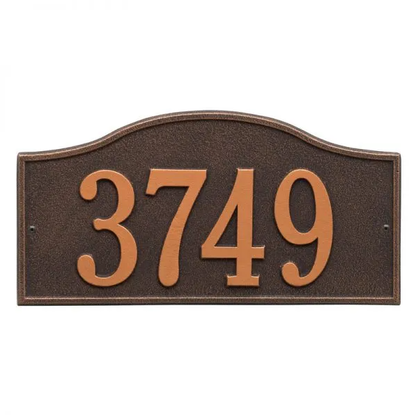 Whitehall 1011 Arch Marker Estate Lawn Address Plaque in Oil Rubbed Bronze
