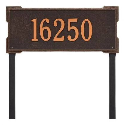 Whitehall 1121 Arch Marker Estate Lawn Address Plaque in Oil Rubbed Bronze
