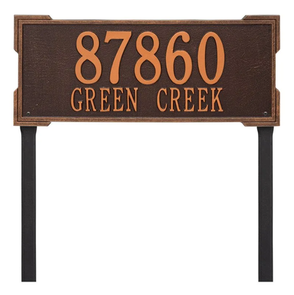 Whitehall 1011 Arch Marker Estate Lawn Address Plaque in Antique Copper