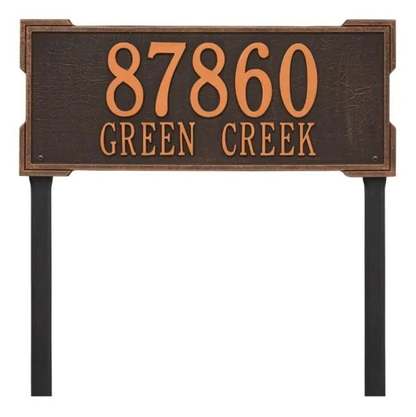 Whitehall 1011 Arch Marker Estate Lawn Address Plaque in Oil Rubbed Bronze