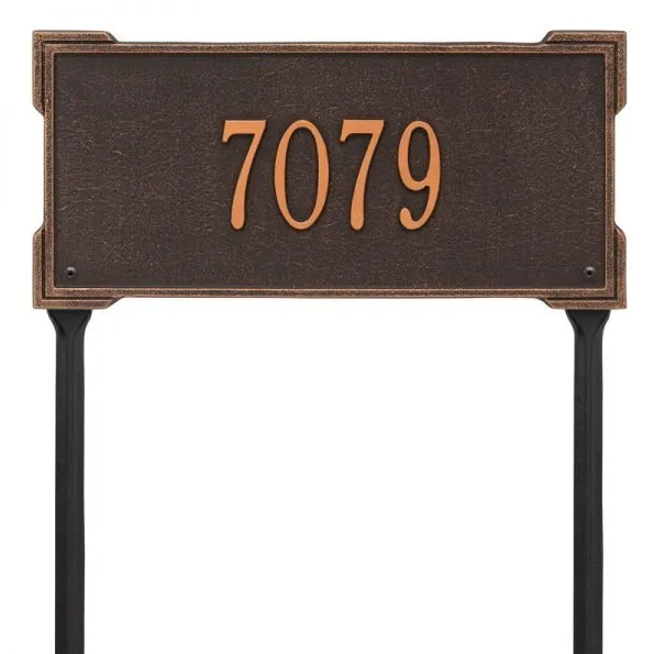  Whitehall 1123 Arch Marker Estate Lawn Address Plaque in Oil Rubbed Bronze