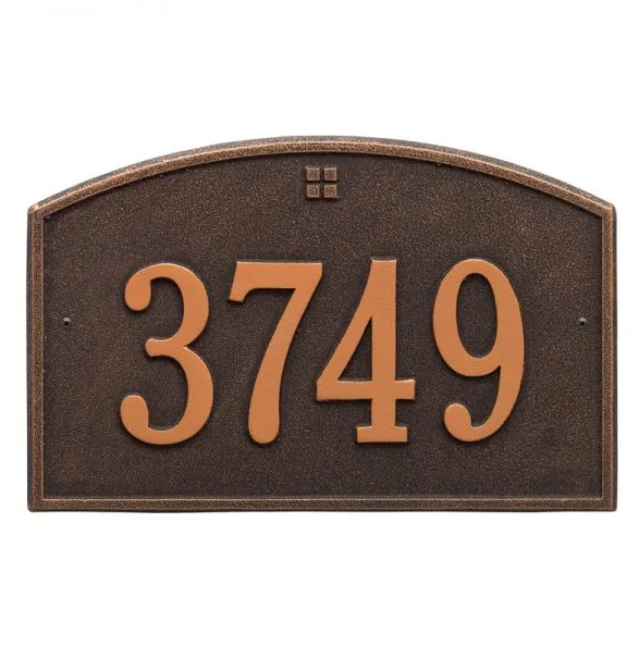 Whitehall 1175 Arch Marker Estate Lawn Address Plaque in Oil Rubbed Bronze
