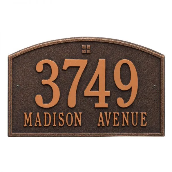 Whitehall 1176 Arch Marker Estate Lawn Address Plaque in Oil Rubbed Bronze