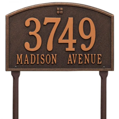 Whitehall 1178 Arch Marker Estate Lawn Address Plaque in Oil Rubbed Bronze