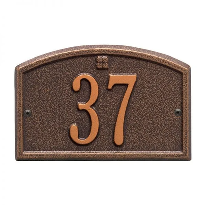 Whitehall 1179 Arch Marker Estate Lawn Address Plaque in Antique Copper