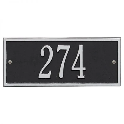 Whitehall 1230 Arch Marker Estate Lawn Address Plaque in Black and Silver