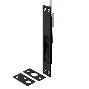 Deltana 12 Inch Solid Brass Extension Flush Bolt - Flat Black