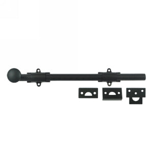 Deltana 12 Inch Heavy Duty Surface Bolt - Flat Black