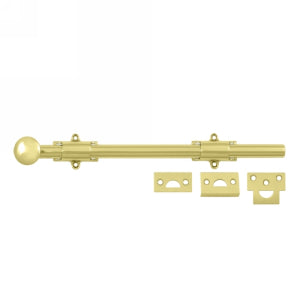 Deltana 12 Inch Heavy Duty Surface Bolt - Polished Brass