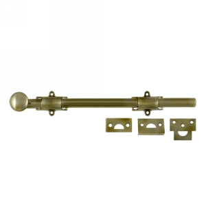 Deltana 12 Inch Heavy Duty Surface Bolt - Antique Brass