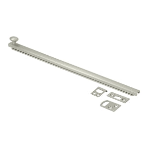 Deltana 12 Inch Concealed Screw Bolt - Brushed Nickel
