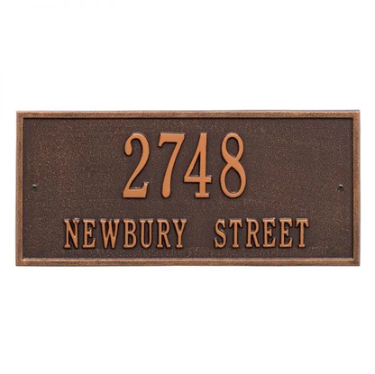Whitehall 1321 Arch Marker Estate Lawn Address Plaque in Antique Copper