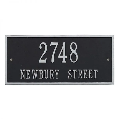 Whitehall 1321 Arch Marker Estate Lawn Address Plaque in Black and Silver