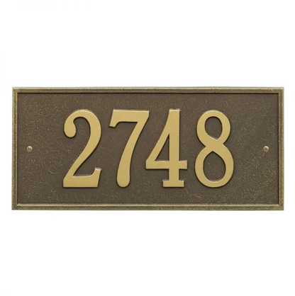 Whitehall 1322 Arch Marker Estate Lawn Address Plaque in Antique Brass