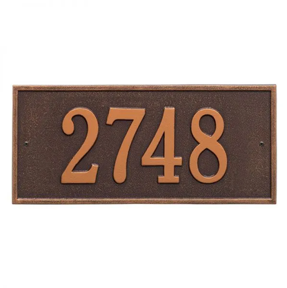 Whitehall 1322 Arch Marker Estate Lawn Address Plaque in Antique Copper