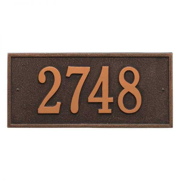 Whitehall 1322 Arch Marker Estate Lawn Address Plaque in Oil Rubbed Bronze
