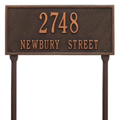 Whitehall 1323 Arch Marker Estate Lawn Address Plaque in Oil Rubbed Bronze