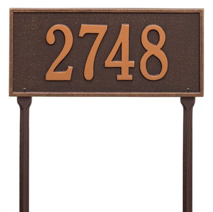 Whitehall 1324 Arch Marker Estate Lawn Address Plaque in Antique Copper