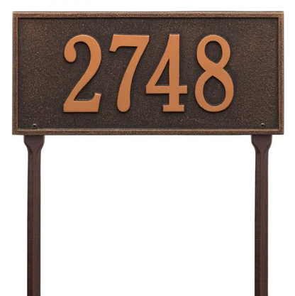 Whitehall 1324 Arch Marker Estate Lawn Address Plaque in Oil Rubbed Bronze