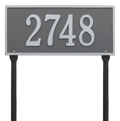 Whitehall 1324 Arch Marker Estate Lawn Address Plaque in Pewter Silver