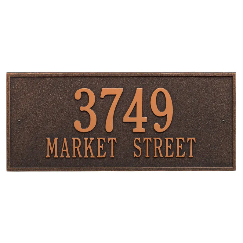 Whitehall 1325 Arch Marker Estate Lawn Address Plaque in Oil Rubbed  Bronze
