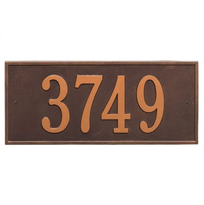 Whitehall 1326 Arch Marker Estate Lawn Address Plaque in Antique Copper