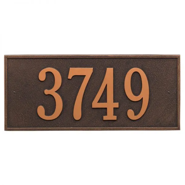 Whitehall 1326 Arch Marker Estate Lawn Address Plaque in Oil Rubbed Bronze